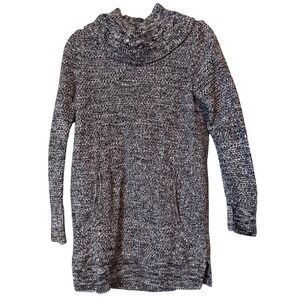 Duluth Trading Co.‎ Heritage Womens M Tunic Sweater Cowl Neck Pocket Chucky Knit